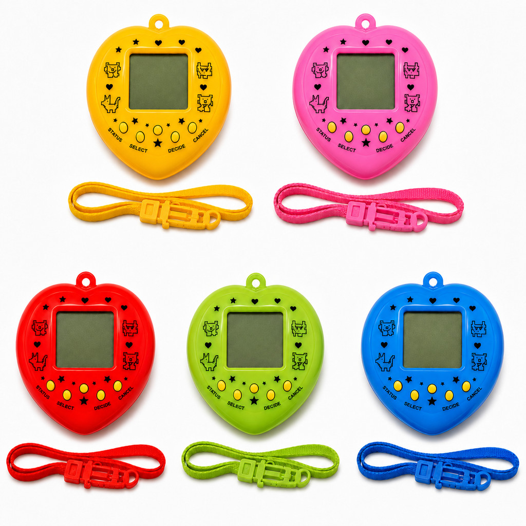 Bichinho Virtual Tamagotchi Retrô 168 Em 1 Brinquedo Nostalgia Anos 90 Pet Digital Com Cordão Várias Cores