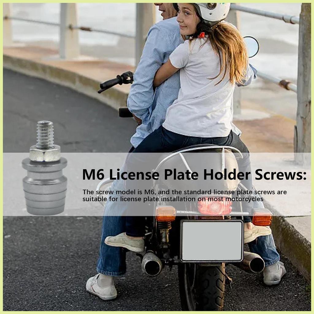 Parafusos Da Placa De Licença Motocicleta Moda Mini Parafuso Decorativo Universal Elegante Suave Para aderibr