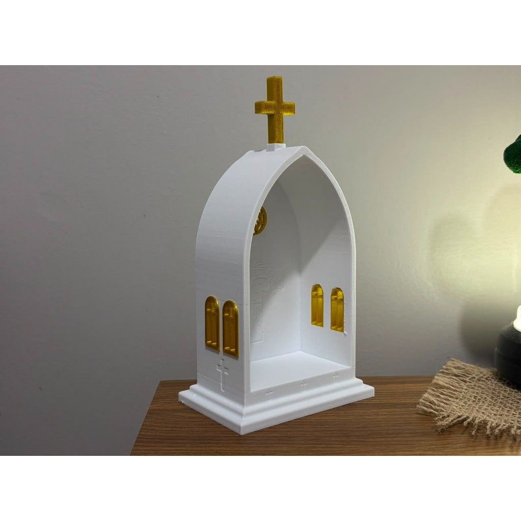 Oratório Capela Santos Decorativo Religioso Altar Doméstico Imagem Nicho Parede Presente Católico Fé Proteção