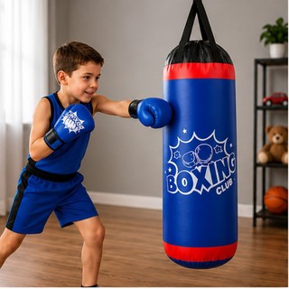 Saco De Pancada Infantil + Luvas Boxe Brinquedo Treino Forte Brinquedo Educativo e Divert…