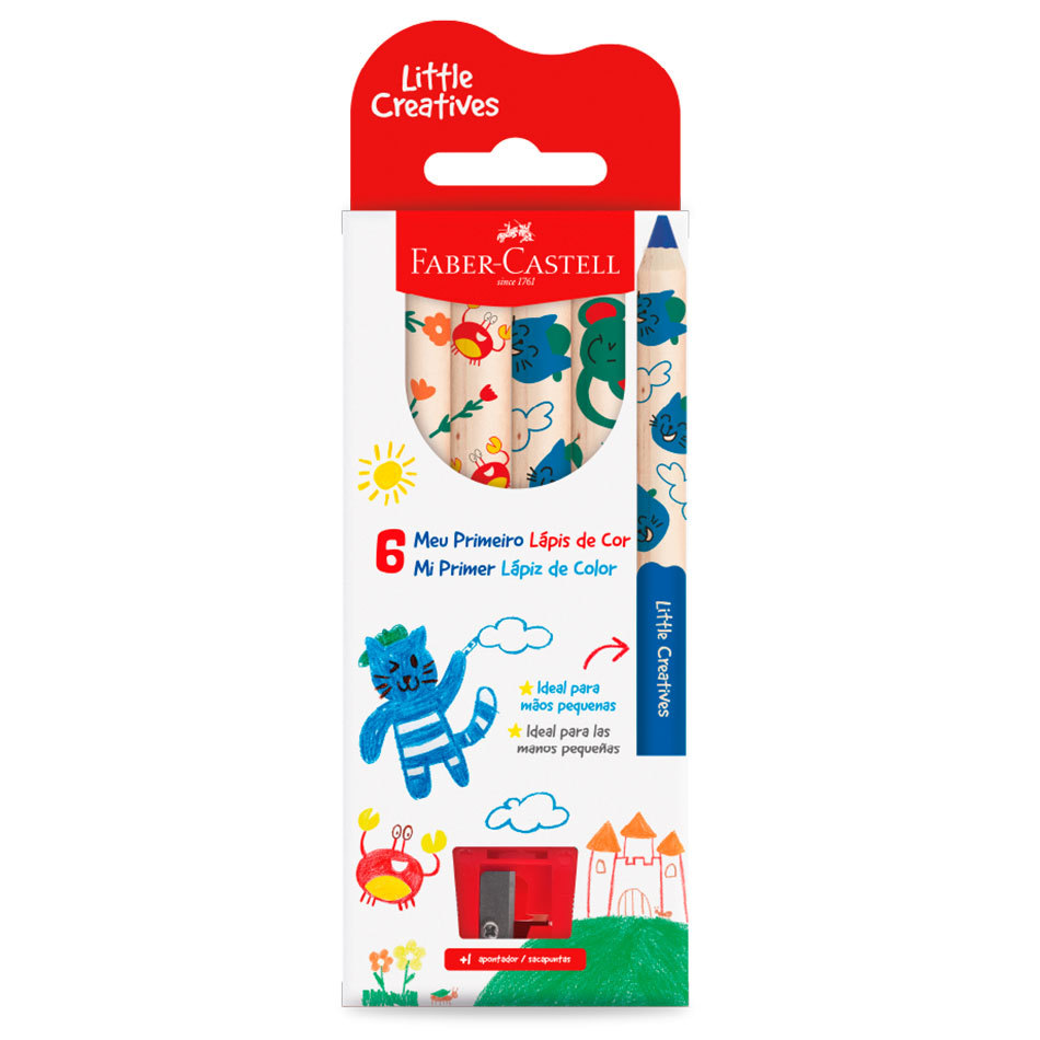 Lápis de cor Little Creatives com 6 cores 127033 Faber-Castell
