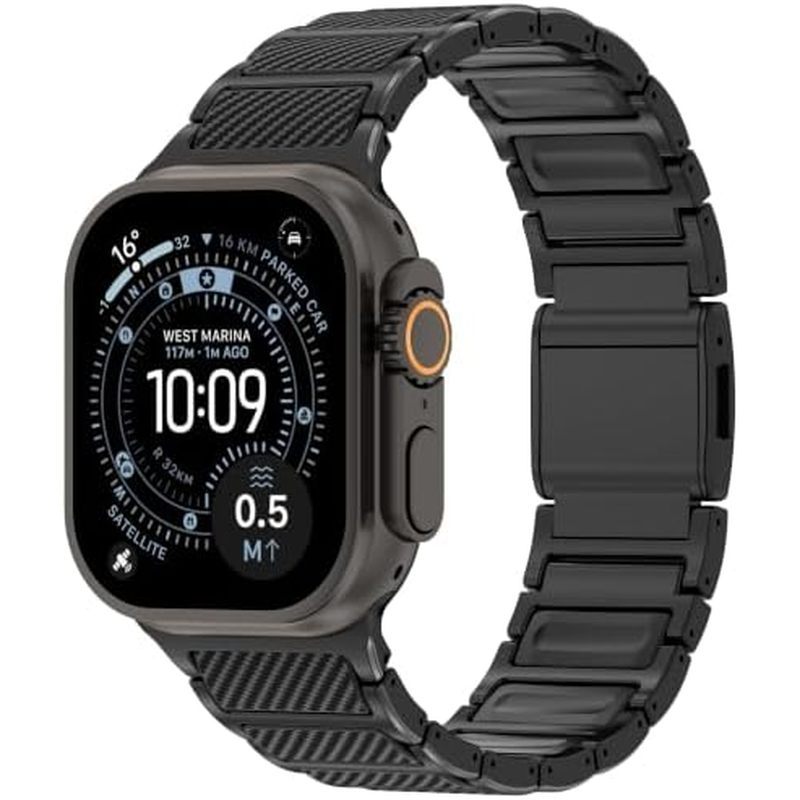 VeveXiao Titânio & amp ; Pulseiras De Fibra De Carbono Compatíveis Com Apple Wat