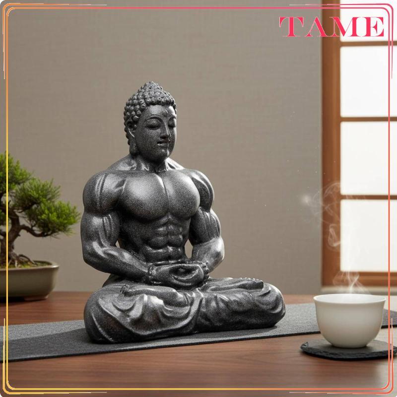 Imagem [Tame_sz] Estátua Zen Criativa Resina Figura De Buda Escultura De Luxo Estatueta Decorativa Para Decoração Moderna De Es