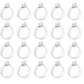 Bolas Decorativas Transparentes Preenchíveis Penta Angel 20 Peças, Bolas de Plástico Transparente para Pendurar na Árvor