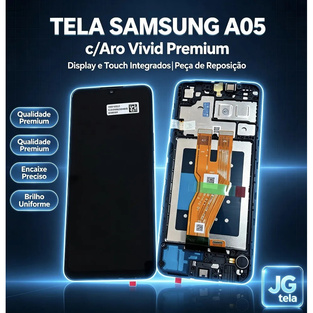 Frontal Tela Lcd Display SamSung Galaxy  A05 c/aro ViViD Premium Incell100% test