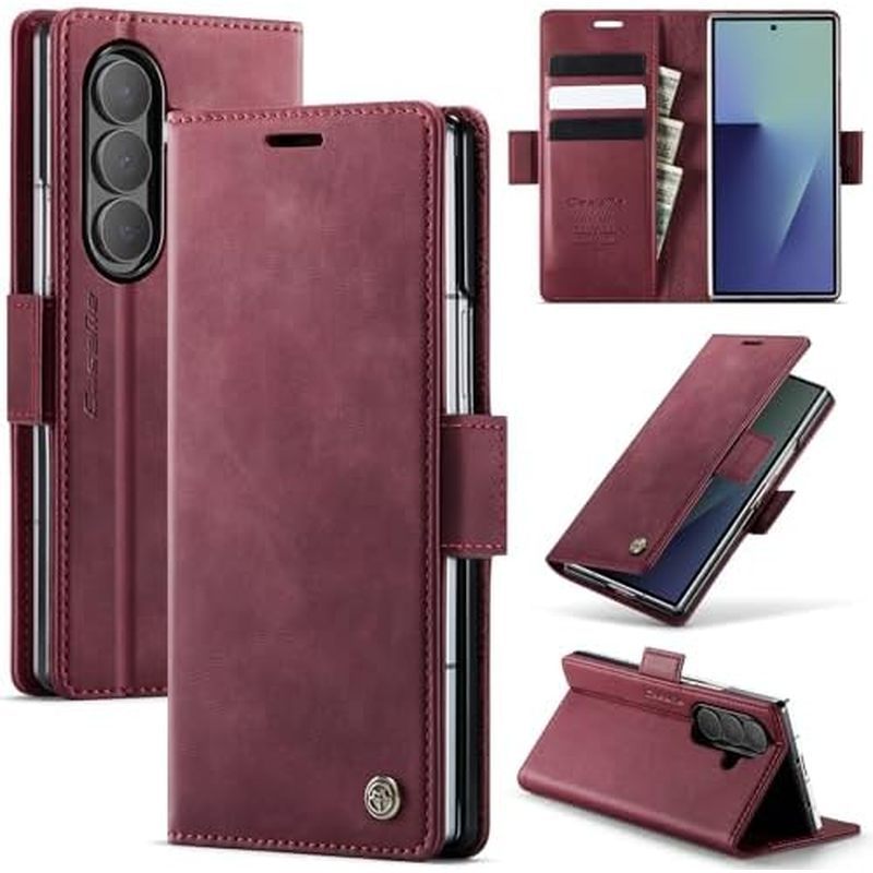 Capa Carteira Para Samsung Galaxy Z Fold 7 , Flip De Couro PU Com [Bloqueio RFID