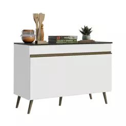 Balcão de Cozinha Gabinete Pia 120cm com 2 Portas Retrô Florença Multimóveis MP2445
