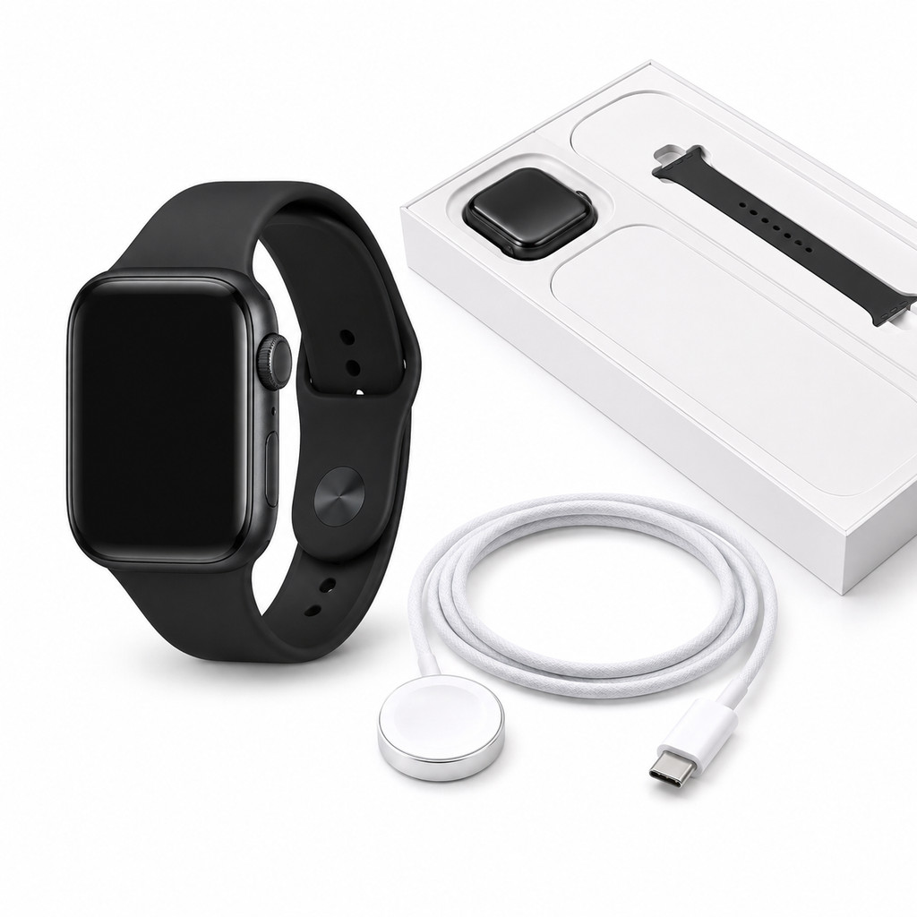 APPLE WATCH SERIES 11 GPS 46 MM JET BLACK COM PULSEIRA PRETA S/M