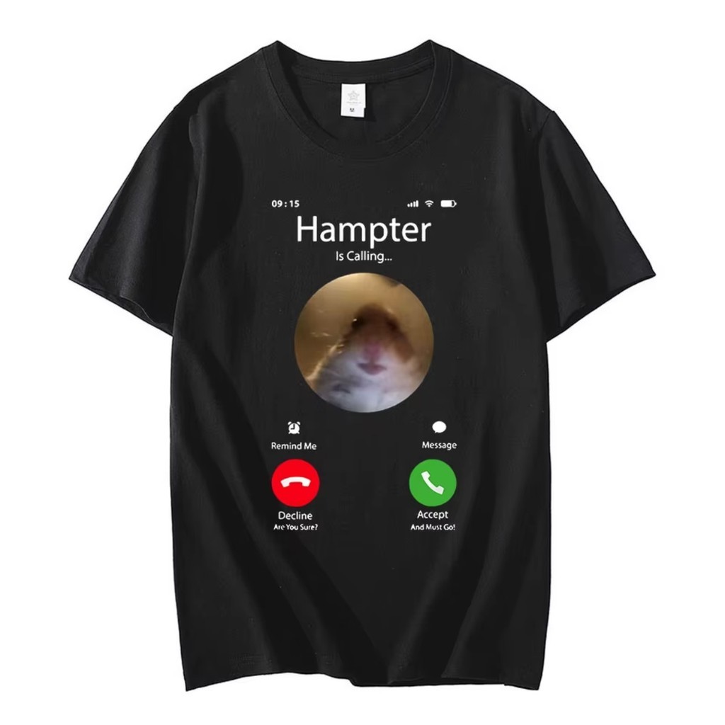 Blusa Meme Hamster Camera Hampter Camiseta Moda Camiseta Streetwear Unisex