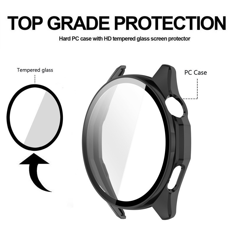Vidro Temperado + Capa De PC Para Huawei Watch GT 7 6 46mm 41mm GT7 Pro Protetor De Tela Quadro Pára-Choques Caso — imagem 2 de 2