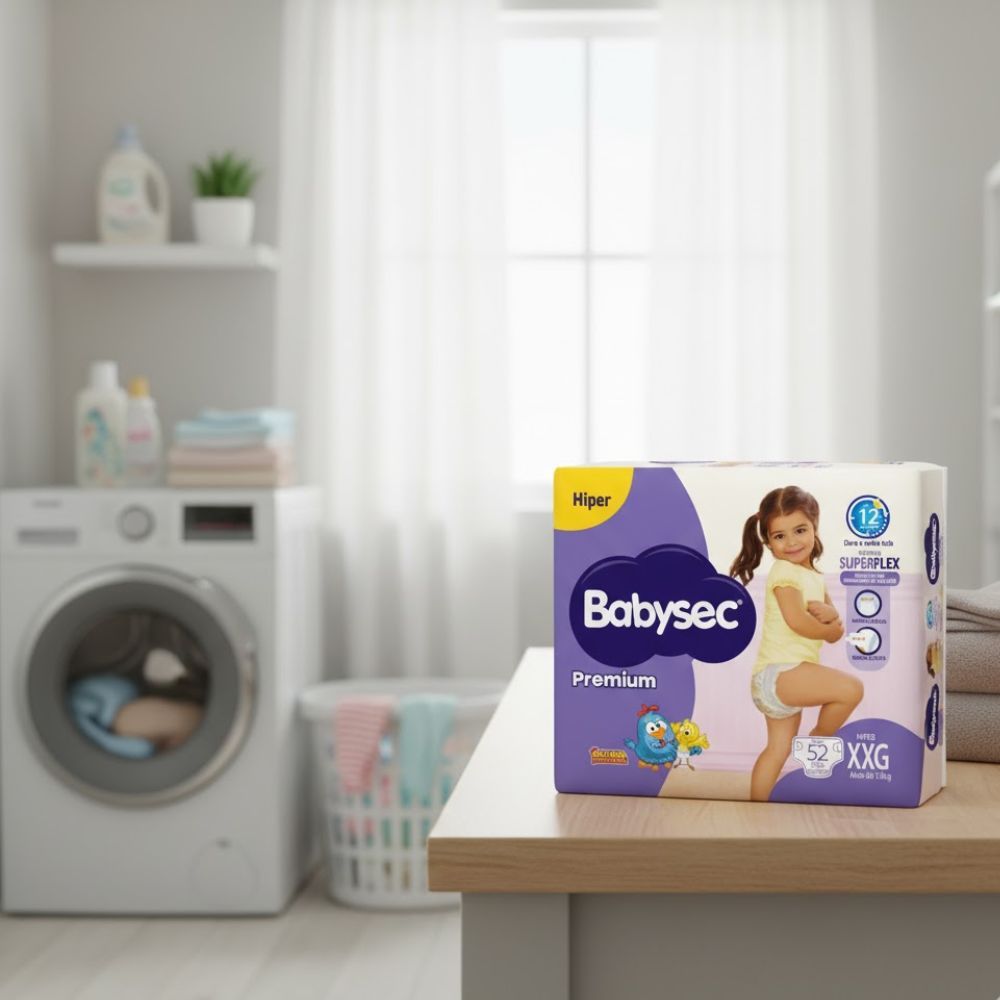 Fralda Infantil Babysec Premium Hiper XXG com 52 Unidades · foto 2