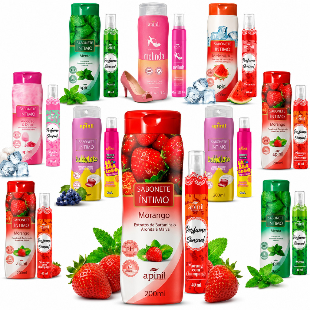 Kit Feminino 1 Sabonete Intimo 200ml + 1 Perfume Sensual 40ml - Apinil