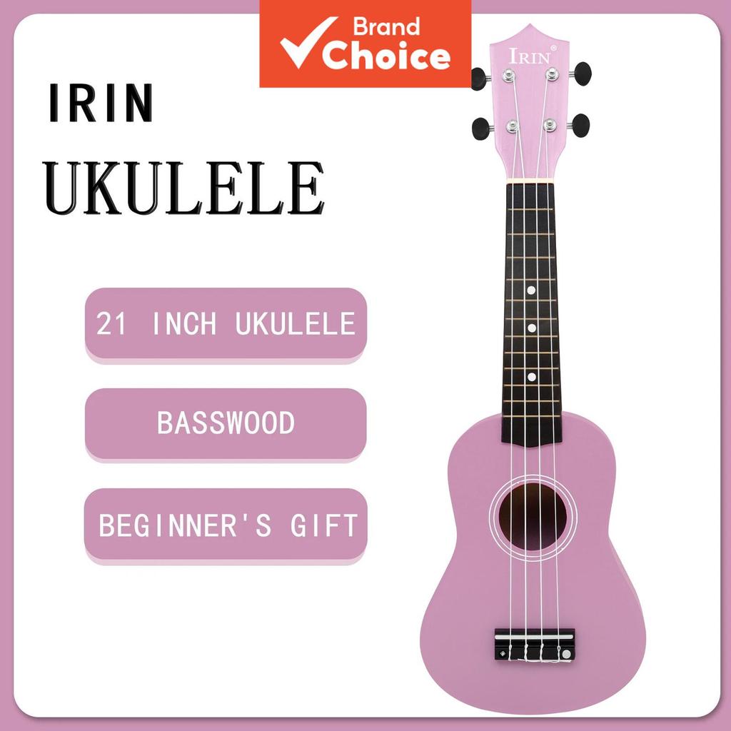 IRIN 21 Polegada Ukulele 4 Cordas Guitarra Rosa Havaiano Mini Basswood Instrumento De Para Iniciantes Crianças Presente 