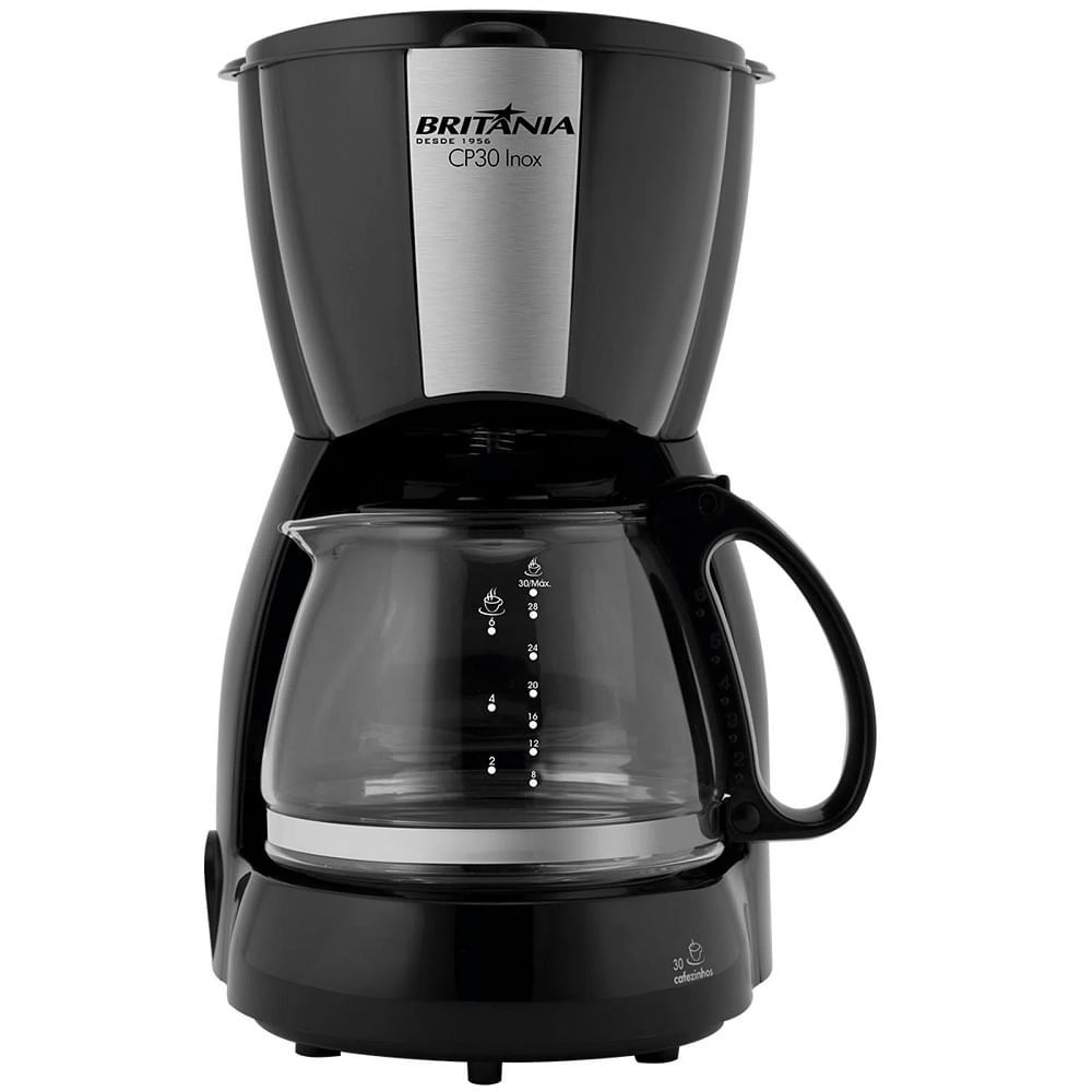Cafeteira Britania 800W 1,2 Litros Preto/Inox CP30 – 127 Volts