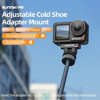 Adaptador Magnético Sunnylife para Osmo 360/Action 5Pro/4/3/2, Acessório de Liberação Rápida com Suporte Ajustável