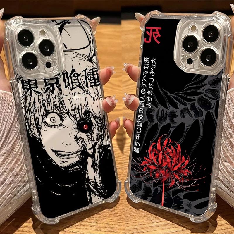Anime Tokyo Ghoul Aranha Vermelha Lírio Japão Escudo Para Samsung Galaxy A26 A36 A56 A57 A37 A27 A07 A17 A55 A35 A54 A15
