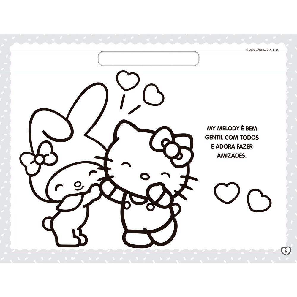 Livro Hello Kitty - Colorindo os amigos - Meu Blocão de Colorir — imagem 2 de 2