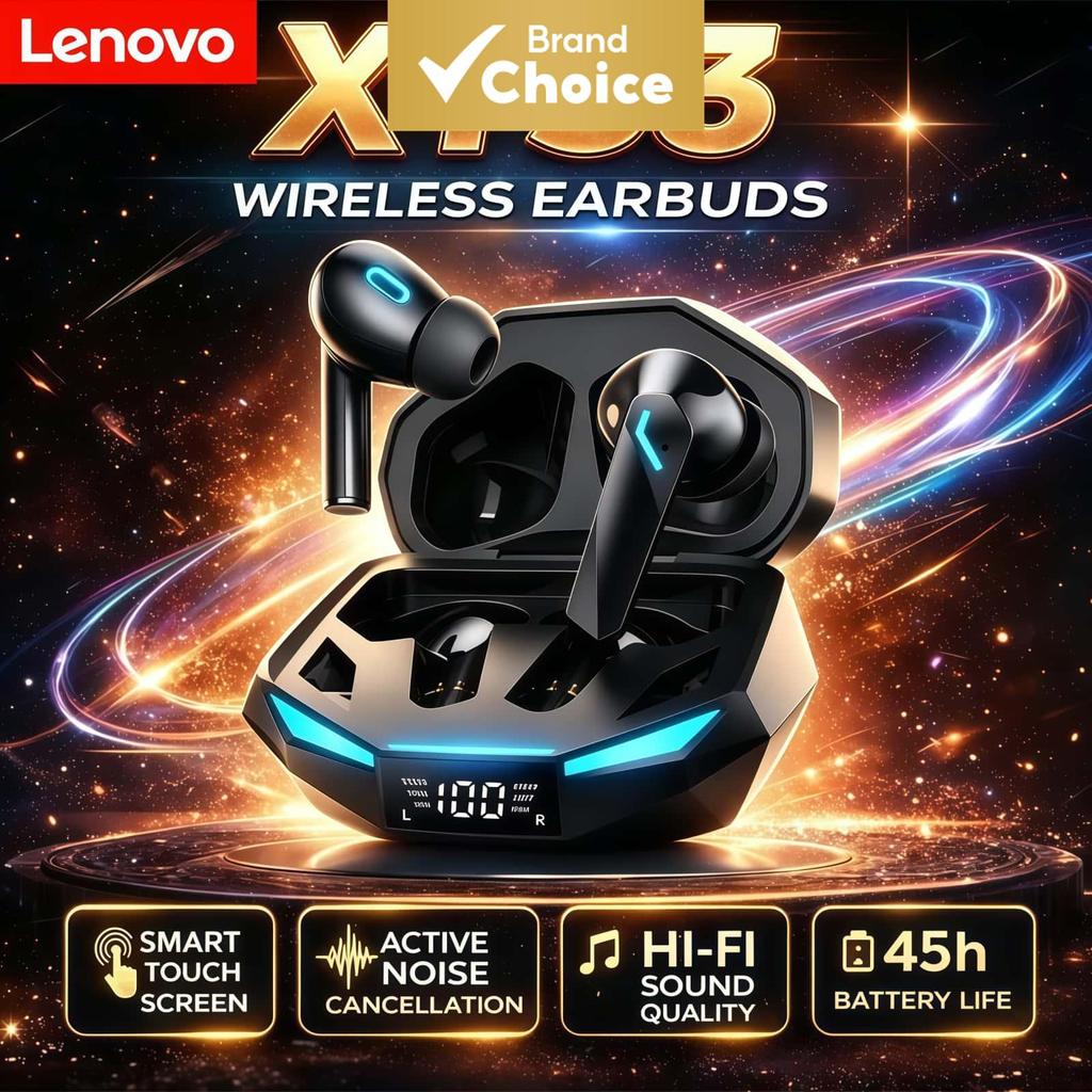 Lenovo XT53 Fones De Ouvido Sem Fio Esportes Bluetooth 5 4 Jogos Música Dolby Áudio Espacial Olhar Uso Diário Viagem Com