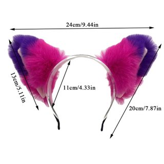 Cosplay Anime Hairband Pelúcia Gato Orelha Bandana Festival Festa Headwear