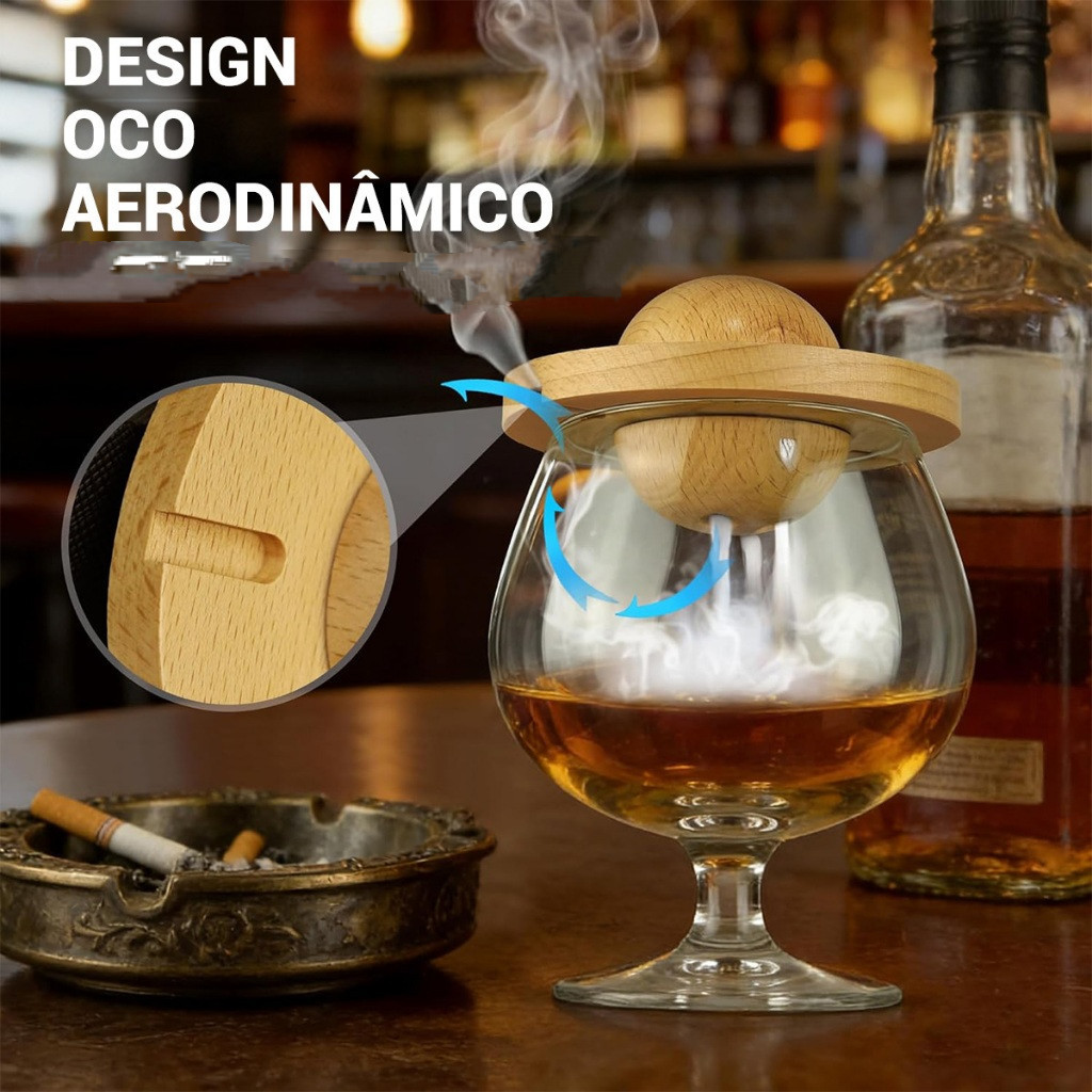 Kit Defumador de Bebidas Profissional com Maçarico + 6 Essências Naturais Aromatizador de Bebidas — imagem 2 de 2