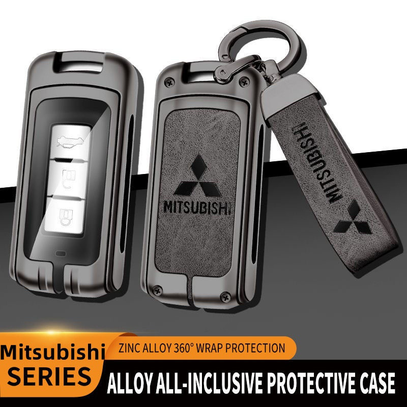 Capa de Chave Remota em Liga de Zinco para Mitsubishi L200 ASX Outlander Eclipse Cross Pajero Sport Lancer, chaveiro 8NN