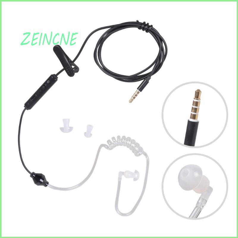 ZEIN Seguro Fone Ouvido Único Tubo Oco Design Microfone E Botão Controle Radiação Para Uso Eletrônico