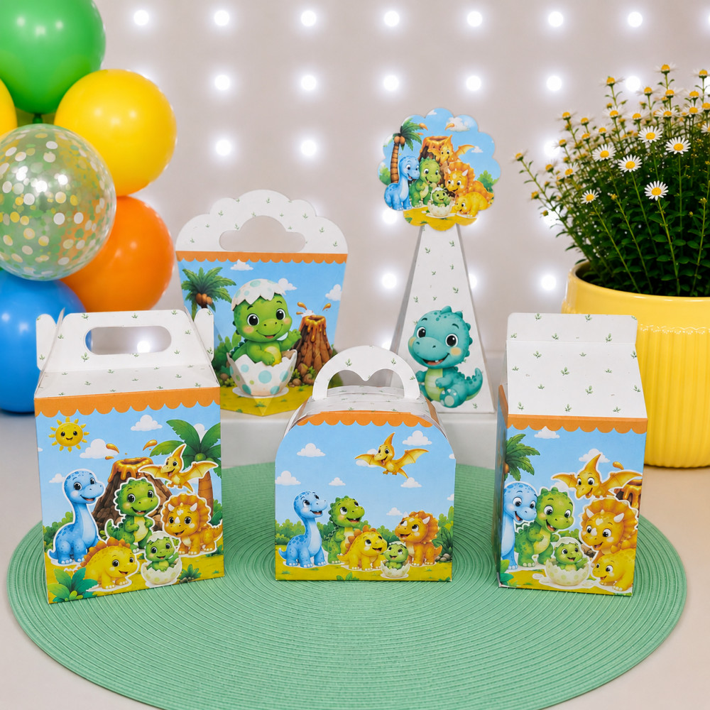 Caixinhas Dinossauro Kit para Festa Aniversário  Lembrancinha Personalizados do tema (Pegue e Monte)