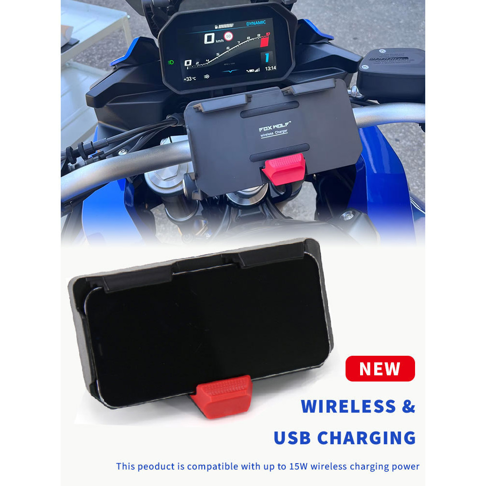Para BMW R1250GS ADV Carga Sem Fio Suporte De Navegação Do Telefone Móvel F900GS R1250 GS Motocicleta Carregamento R1200
