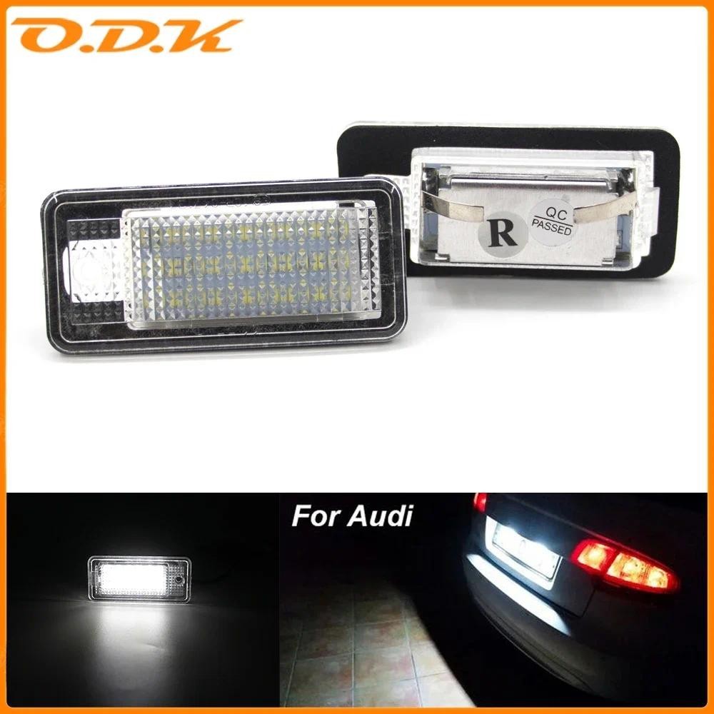 2 Pçs 18 LED Lâmpada De Luz Da Placa De Matrícula Traseira Do Carro Para Audi A3 A4 S4 RS4 B6B7 A6 RS6 S6 C6 S5 2D Cabri