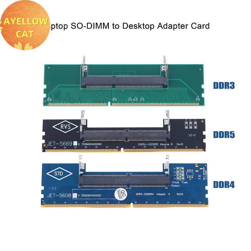 AYellowcat DDR3 DDR4 DDR5 Laptop SO-DIMM Para Desktop Adaptador De Cartão Conversor De Memória RAM Conector BR
