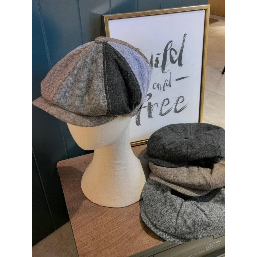 Retro Newsboy chapéu masculino literário pico boné boina japonesa moda All-Match pintor chapéu primavera estilo octogona
