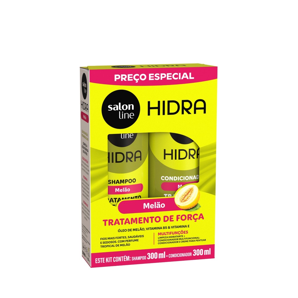 Kit Shampoo e Condicionador Hidra Explosão de Melão 300ml