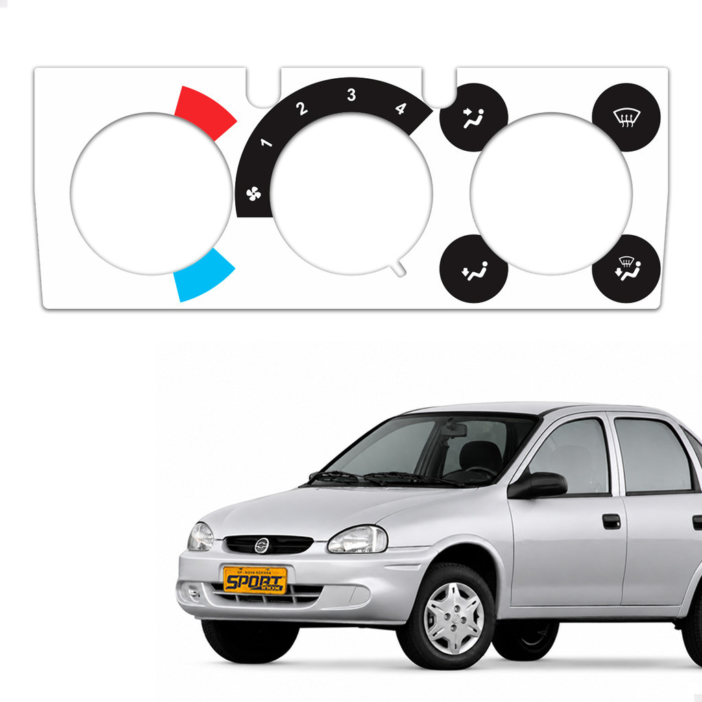 Adesivo Ar Condicionado Película Corsa Classic/Hatch Branco