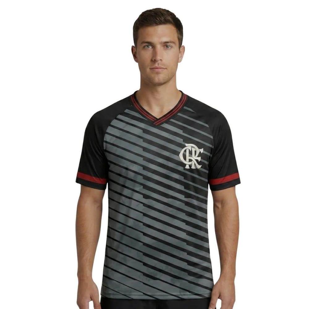 Camiseta Flamengo Betel Stripes Preto/Cinza