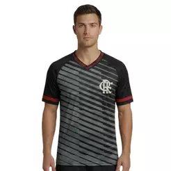 Camiseta Flamengo Betel Stripes Preto/Cinza