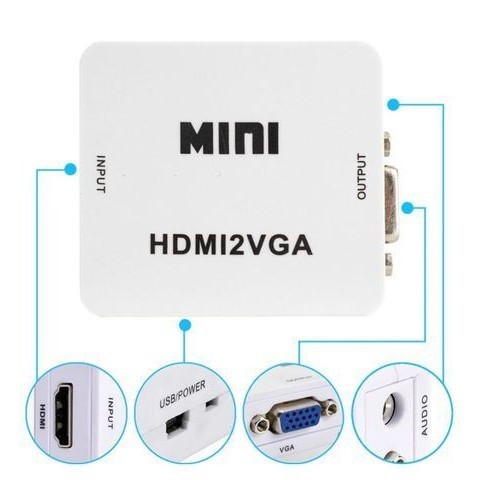 Conversor Mini HdTV 2vga Entrada HdTV Saida Vga + Audio — imagem 2 de 2