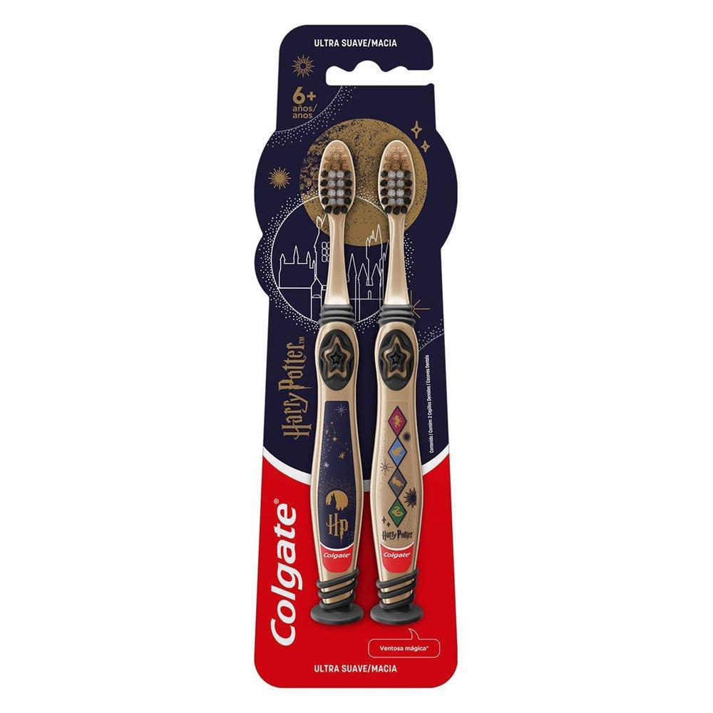 Escova Dental Colgate Infantil Ultramacia Harry Potter com Ventosas 2 unidades
