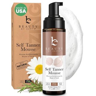 Mousse Autobronzeadora - Fabricada nos EUA, utiliza ingredientes orgânicos para criar um efeito de bronzeado falso inten
