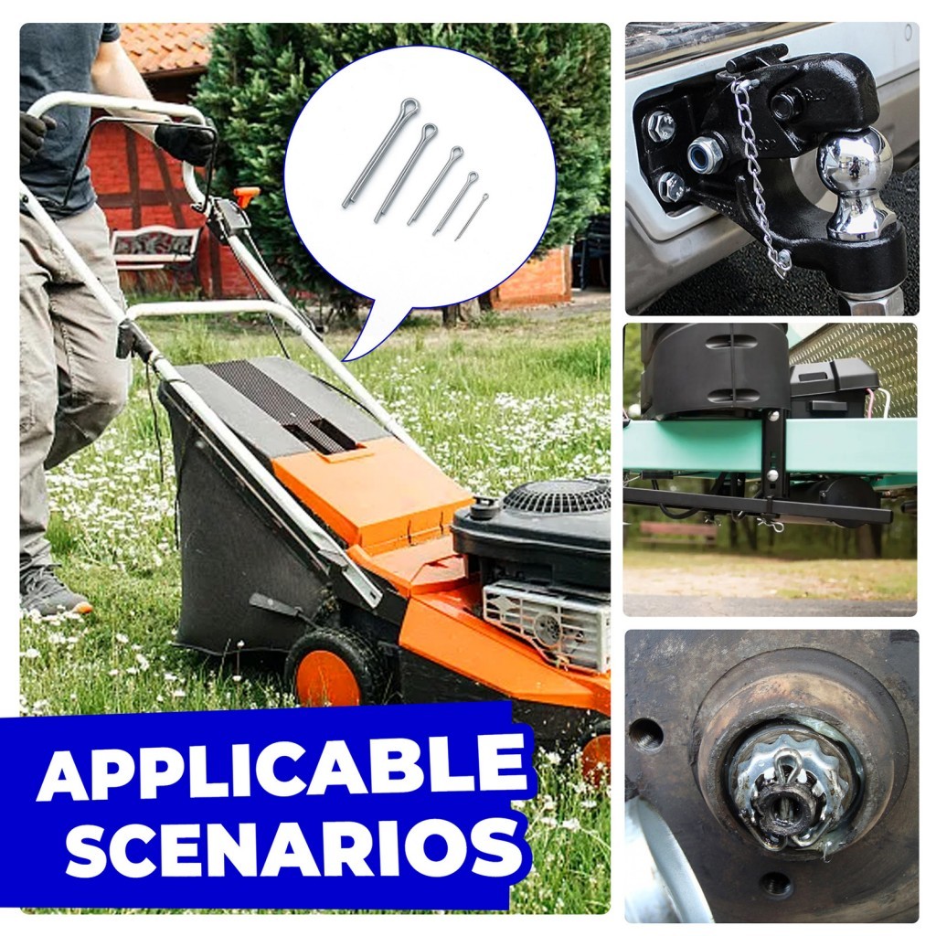 Kit De Sortimento De Contrapinos De Aço Inoxidável-Pinos Divididos Para Mecânica Automotiva