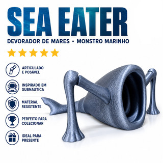 Sea Eater Devorador dos Mares Articulado,  Monstro Marinho Colecionável