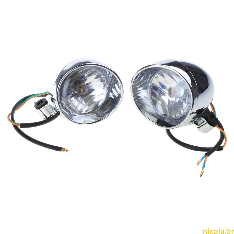 Nic 2x Lâmpadas Energia Para Motocicleta LED Lâmpada Neblina Carro Luz Diurna