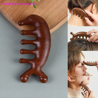 Pente de massagem Beautyus para couro cabeludo, meridianos e pescoço, antiestático, com design de dentes largos.