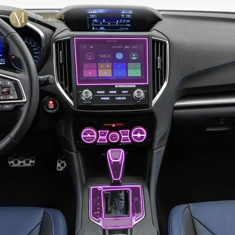 Para Subaru XV 2018-2023 console Central Interior Do Carro Transparente/Fosco TPU Película Protetora PPF Anti-Risco Repa
