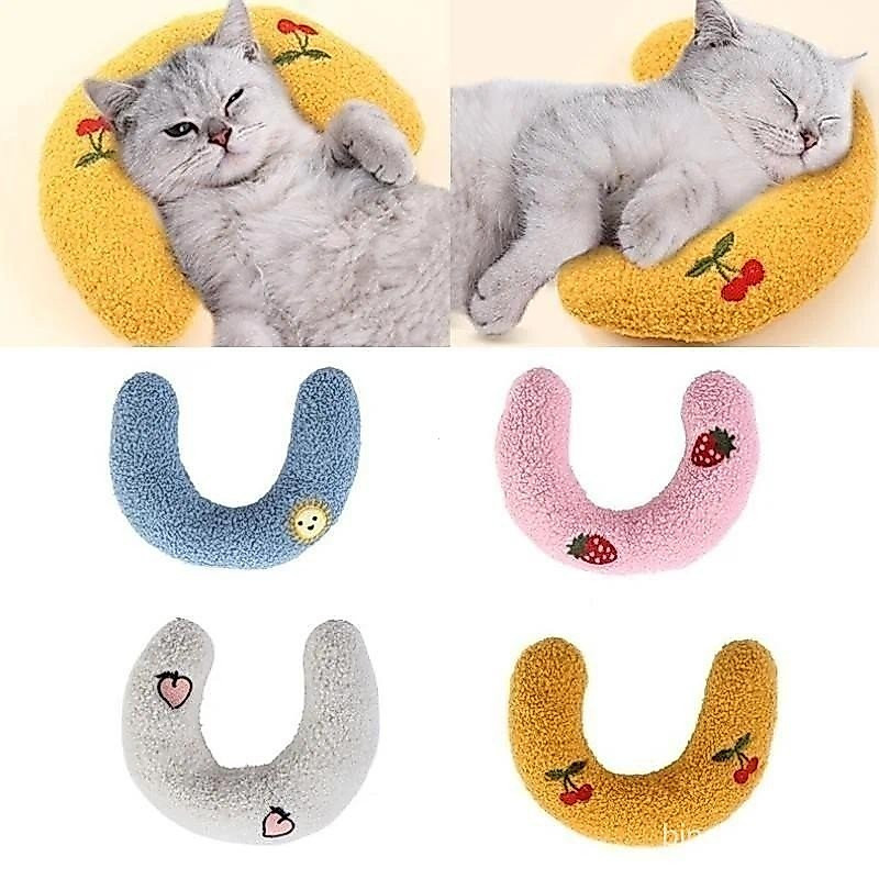Almofada para Gatos, Animais de Estimação, Cães, Almofada Macia em Forma de U para Dormir, Brinquedo, Suprimen Toys DG3T