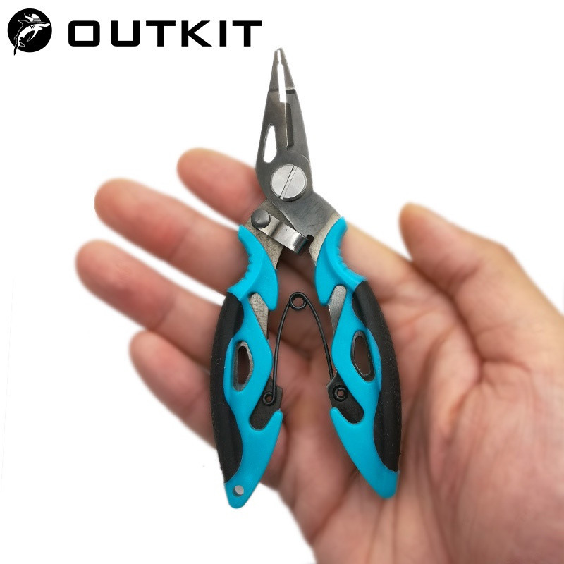 OUTKIT Alicate De Pesca Multifuncional Corte De Linha Removedor De Anzol Tesoura De Aço Inoxidável Acessórios De Grampo