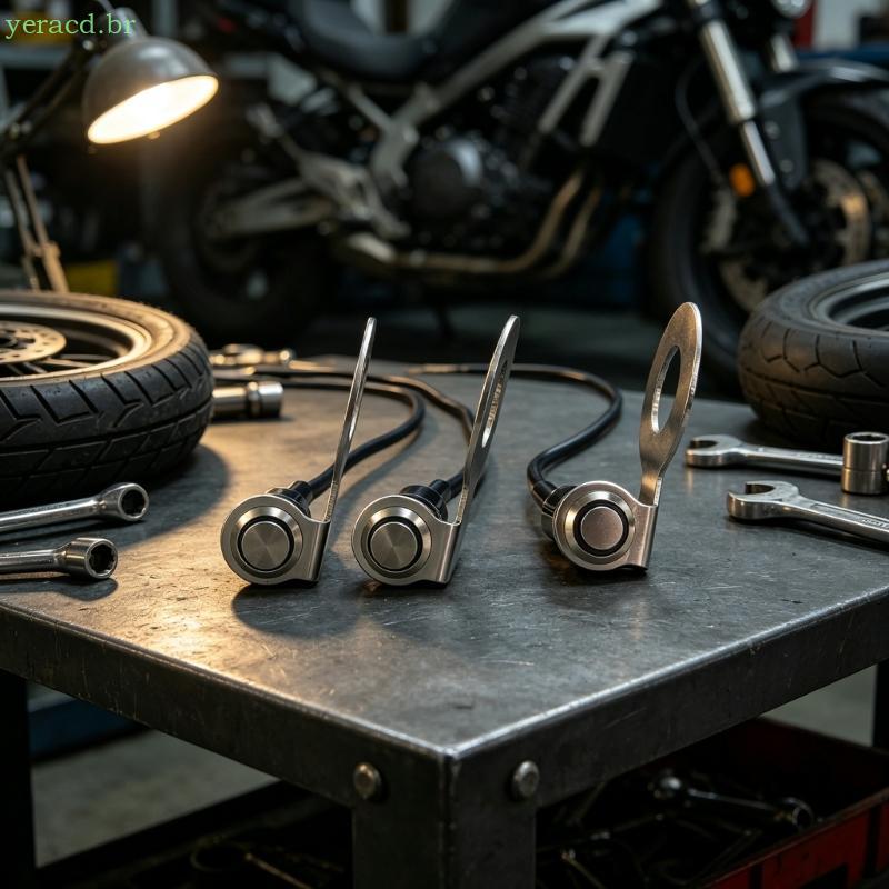 Botão Liga/Desliga LED Para Motocicleta YERA 12V 24V 10A Suporte Aço