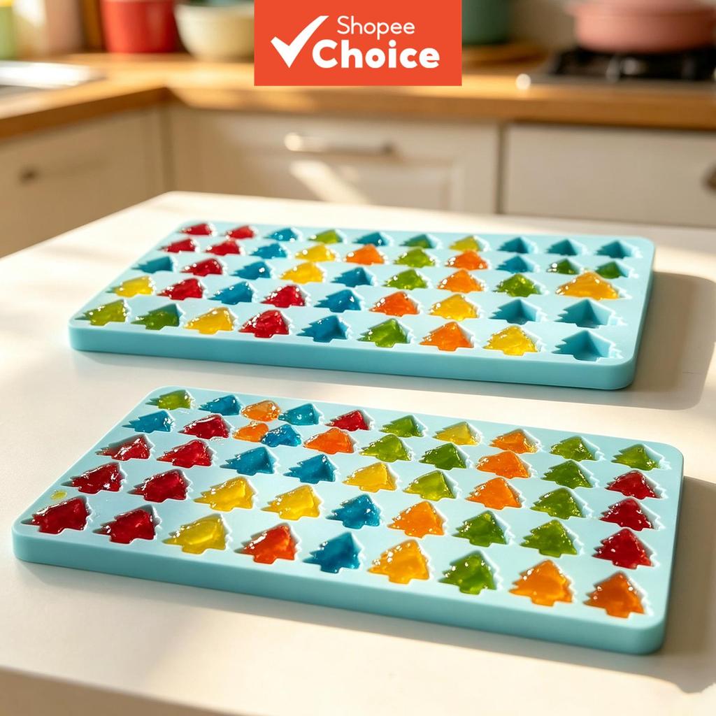Molde De Cozimento De Silicone Para Árvore De Natal , Bandeja Reutilizável De Alta Temperatura E Fácil Liberação Doces D