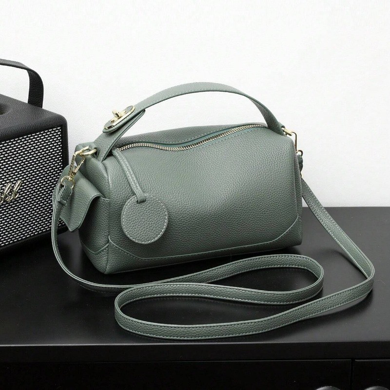 Bolsa All-Match Premium Boston Travesseiro Senhoras Bolsa Mensageiro de Ombro Portátil Bolsa Commuter Moda PU Grande Cap