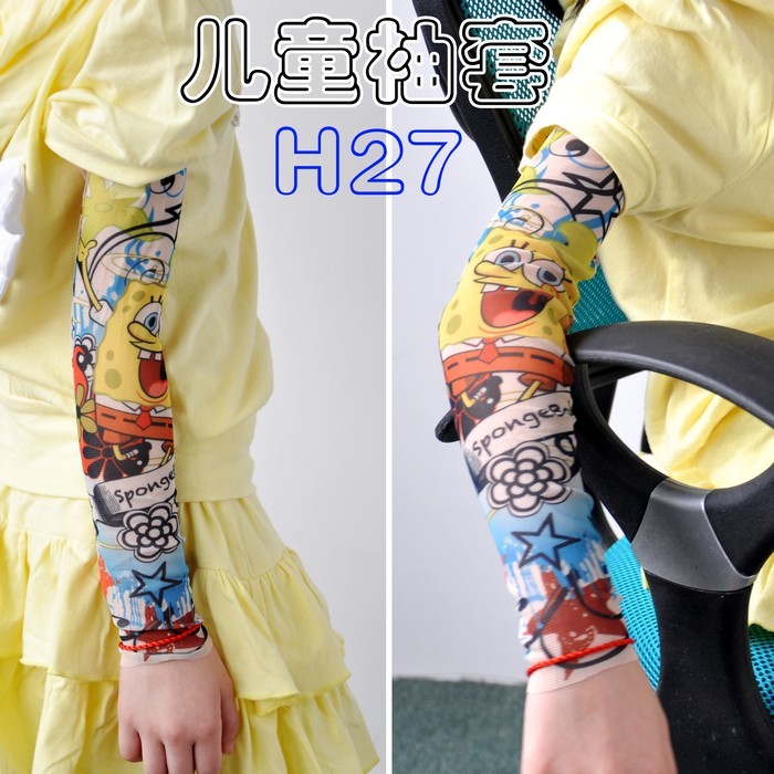 Crianças crianças mangas de tatuagem crianças impresso mangas dos desenhos animados na moda crianças estudantes protetor