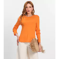 Blusa Manga Longa Select Laranja